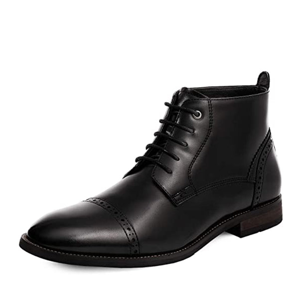Bruno Marc Men's Classic Cap Toe Oxford Ankle Boots