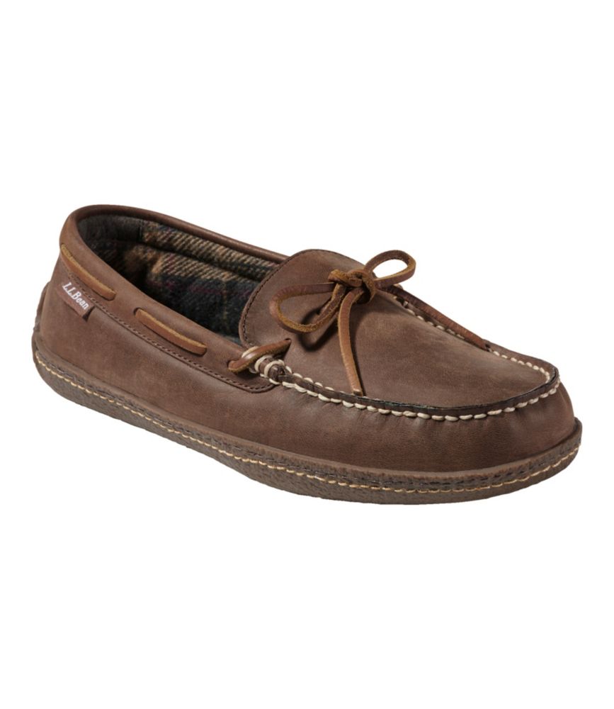 Men'S L.L.Bean Handsewn Slippers, Flannel-Lined