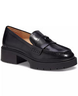 Coach Women's Leah Platform Leather Lug Sole Loafers