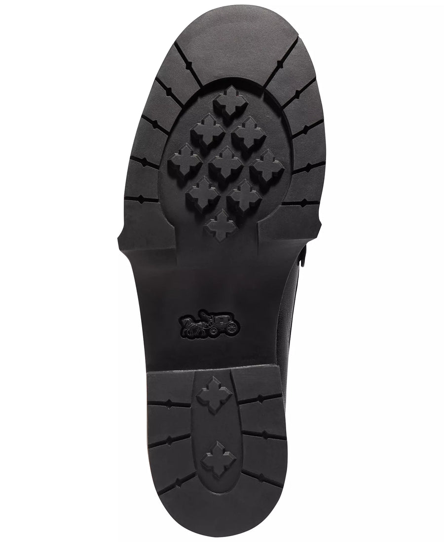 Coach Women's Leah Platform Leather Lug Sole Loafers