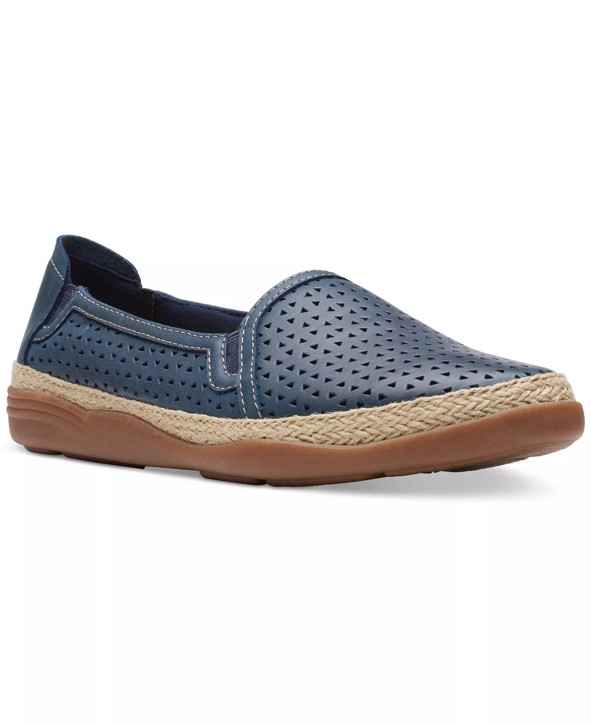 Clarks Slip-On Espadrille Leather Flats