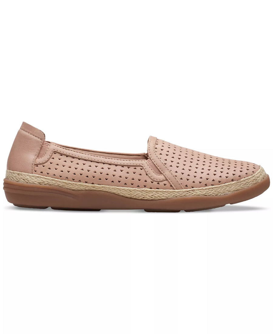 Clarks Slip-On Espadrille Leather Flats