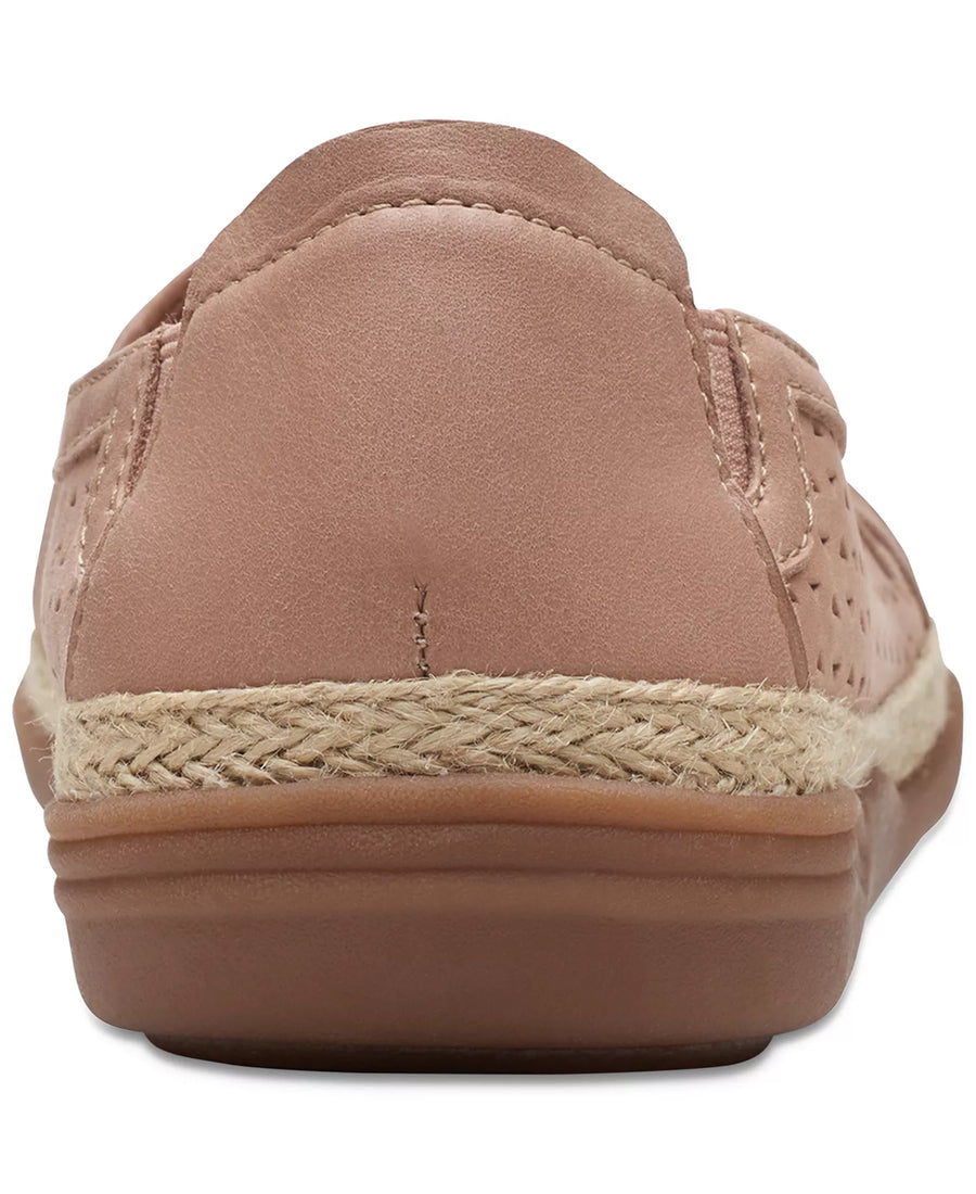 Clarks Slip-On Espadrille Leather Flats