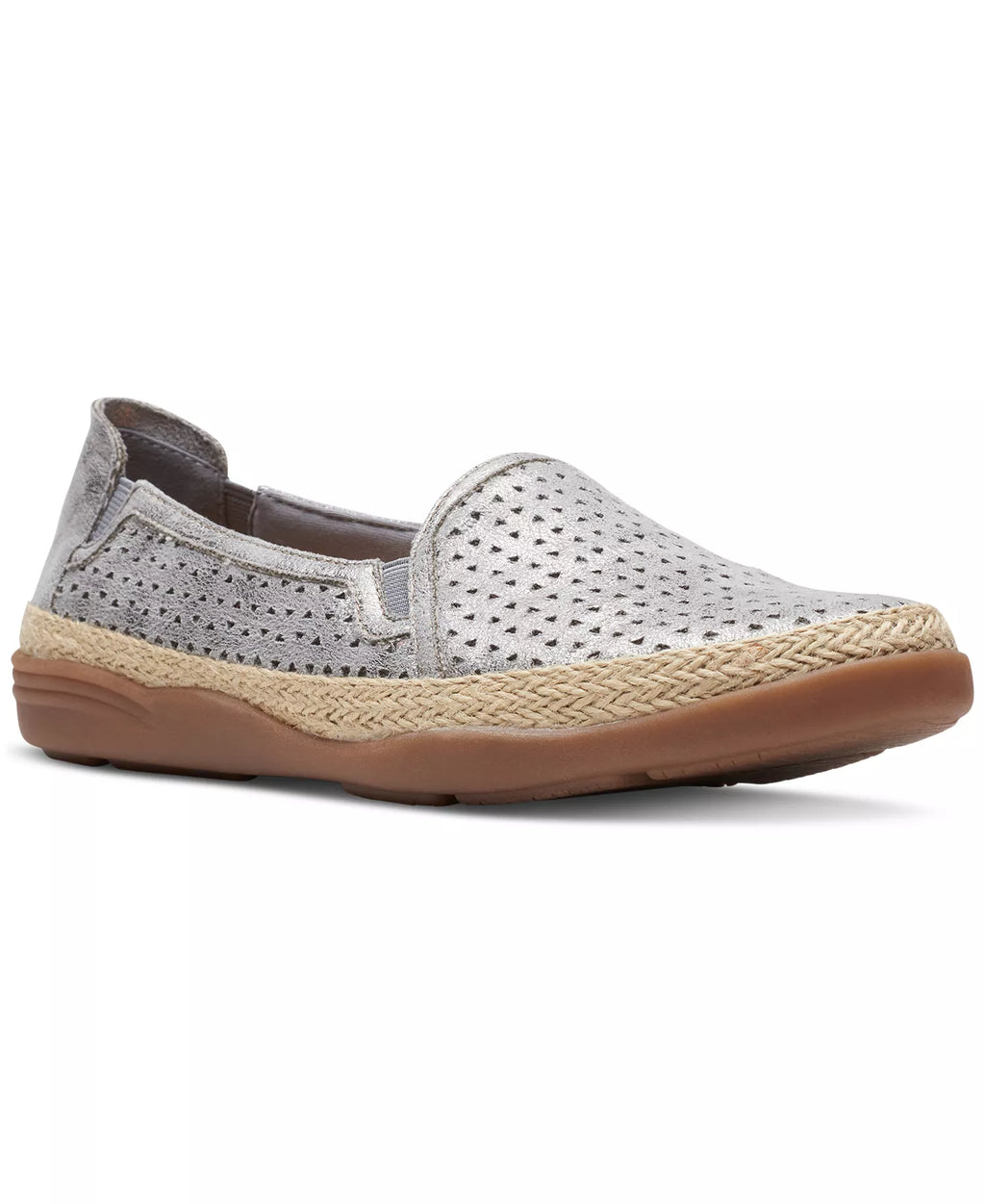 Clarks Slip-On Espadrille Leather Flats