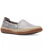 Clarks Slip-On Espadrille Leather Flats