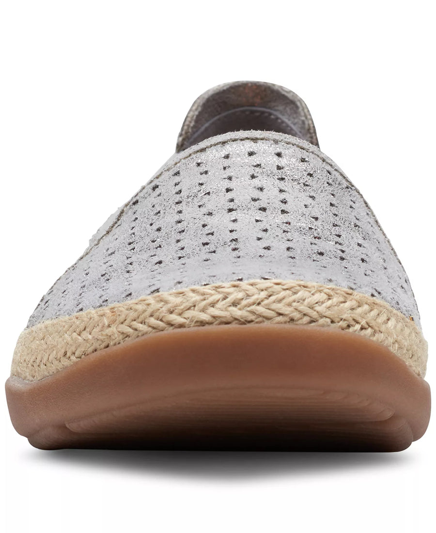 Clarks Slip-On Espadrille Leather Flats