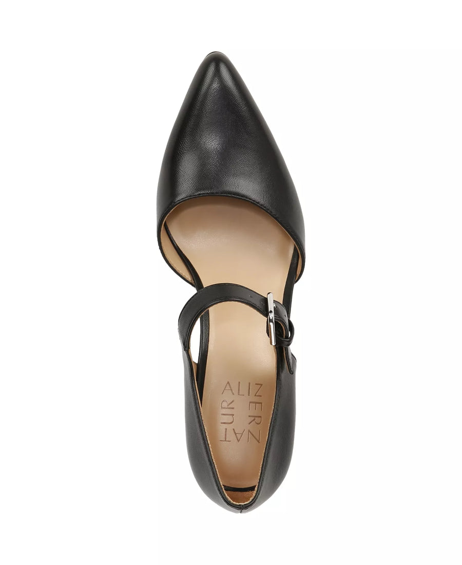 Naturalizer Women's Pixie Mary Jane Pointed Toe Block Heel Pumps