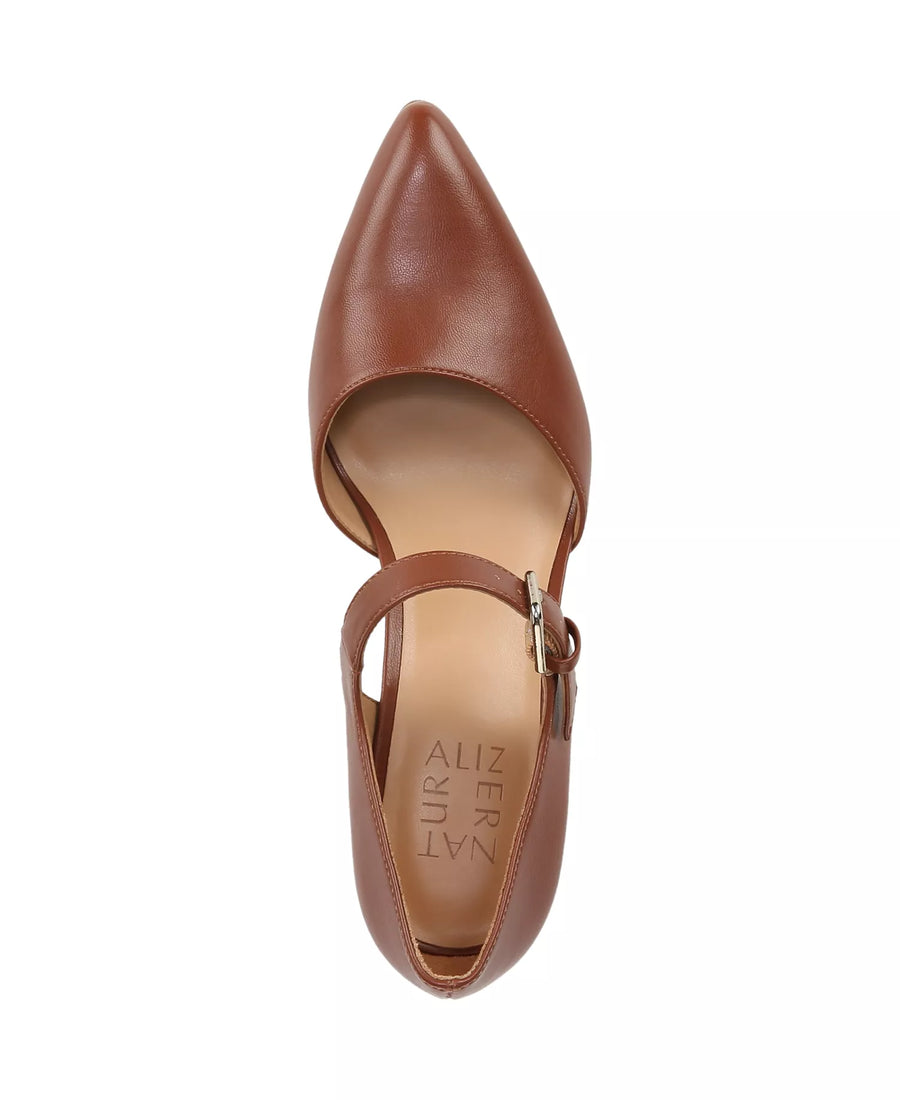 Naturalizer Women's Pixie Mary Jane Pointed Toe Block Heel Pumps