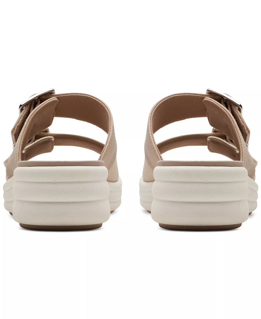 Clarks Women's Drift Buckle Slip-On Slide Wedge Sandals