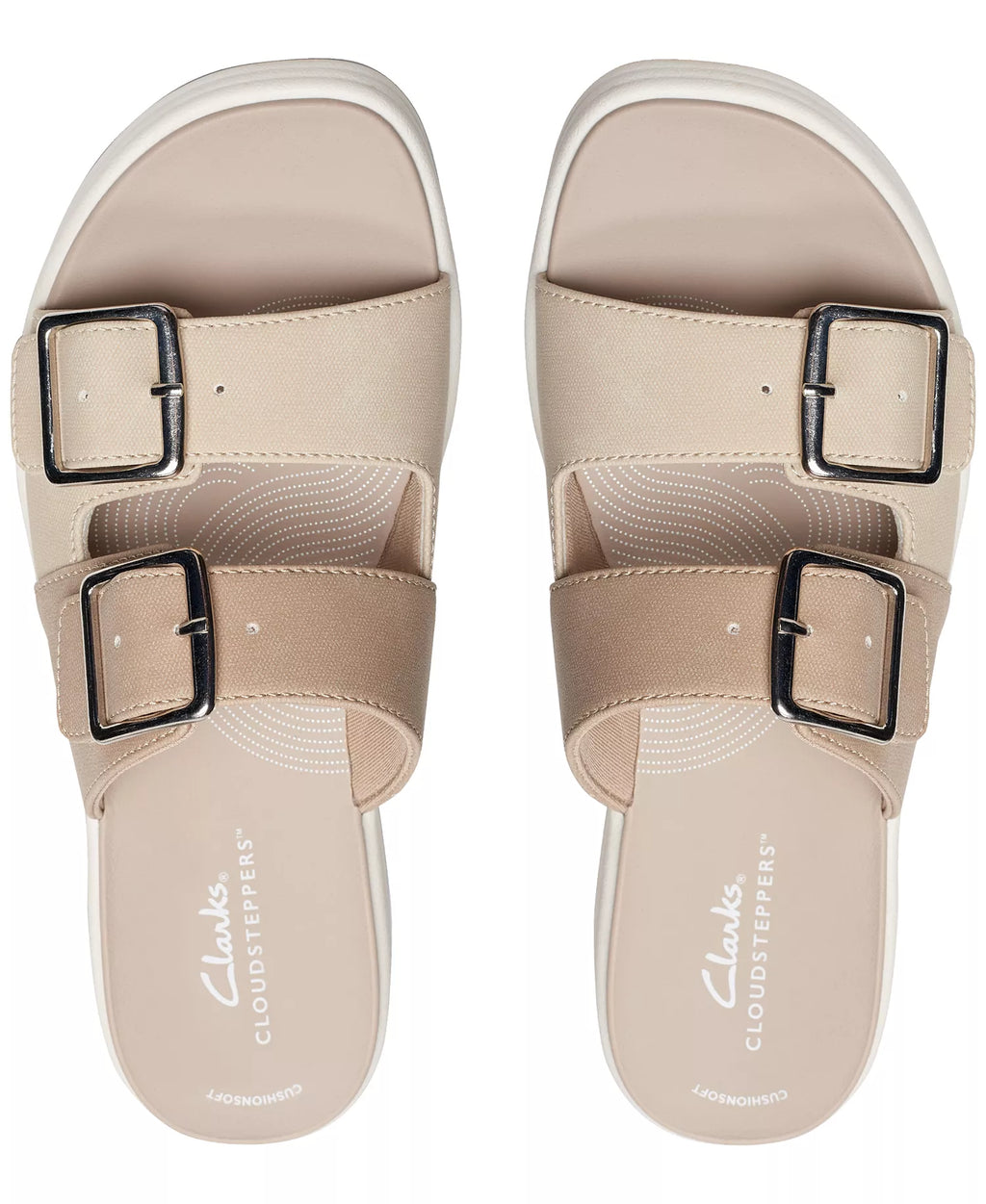 Clarks Women's Drift Buckle Slip-On Slide Wedge Sandals