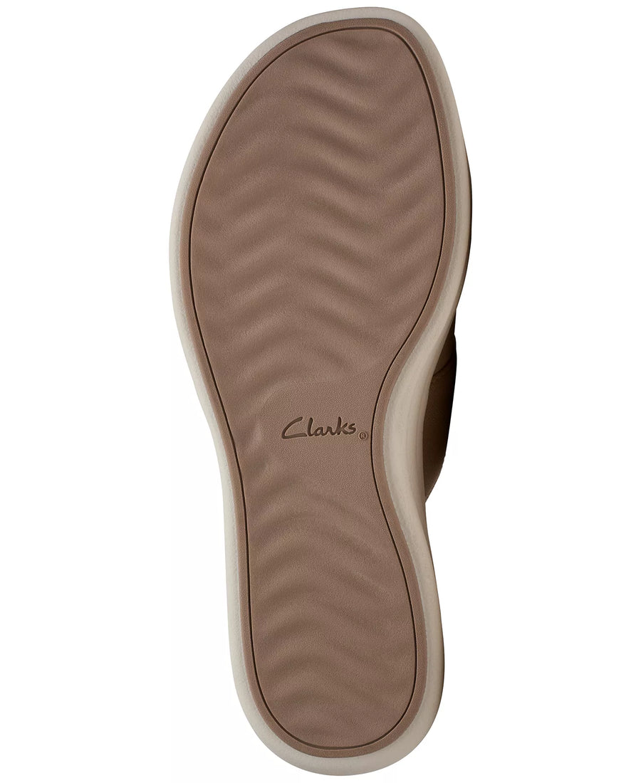 Clarks Women's Drift Buckle Slip-On Slide Wedge Sandals