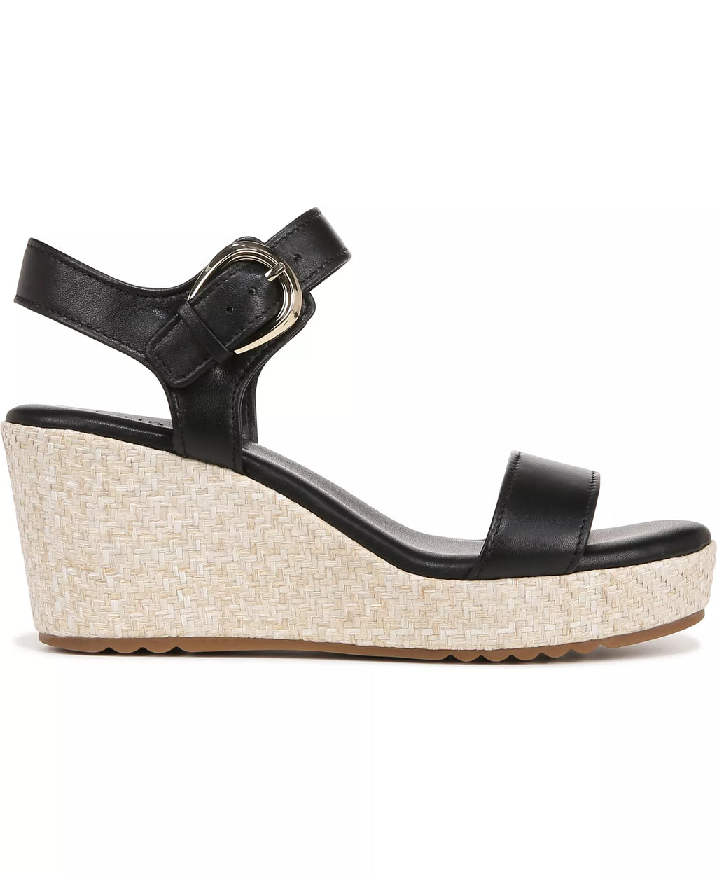Naturalizer Women's Stella Open Round Toe Buckle Wedge Sandals