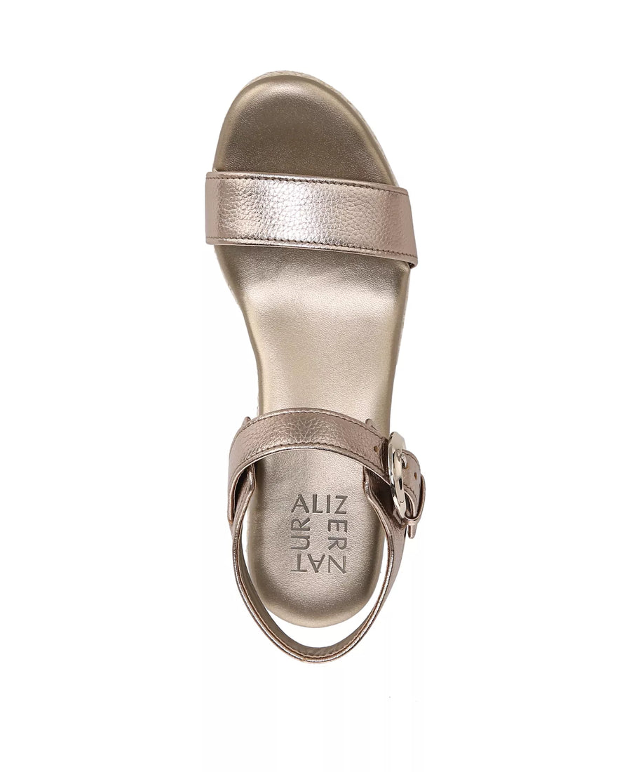 Naturalizer Women's Stella Open Round Toe Buckle Wedge Sandals