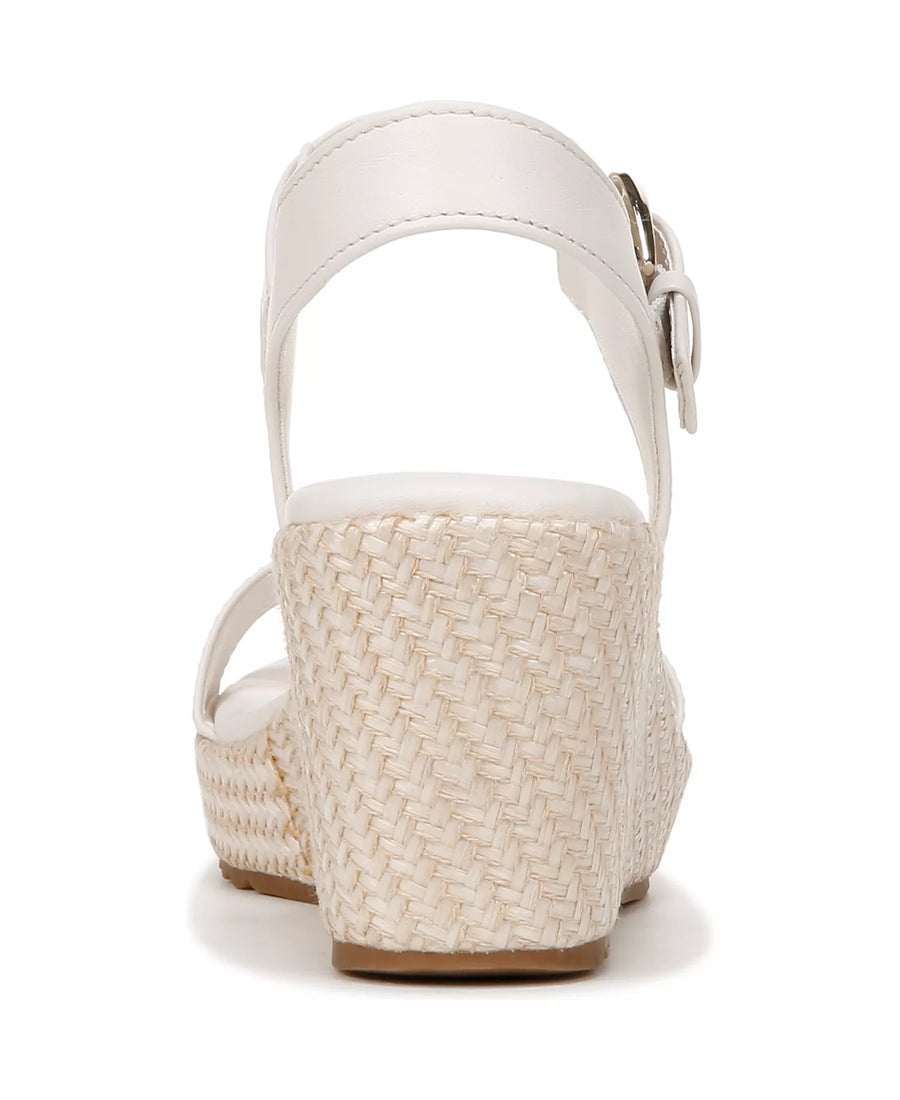 Naturalizer Women's Stella Open Round Toe Buckle Wedge Sandals