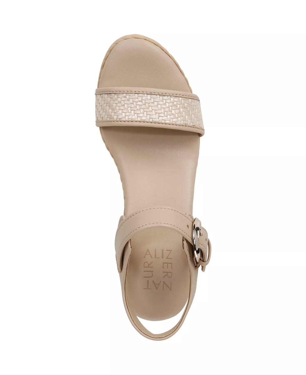 Naturalizer Women's Stella Open Round Toe Buckle Wedge Sandals