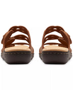 Clarks Laurieann Ruby Scalloped Twist Strap Slide Sandals