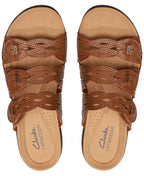 Clarks Laurieann Ruby Scalloped Twist Strap Slide Sandals