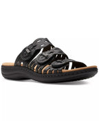 Clarks Laurieann Ruby Scalloped Twist Strap Slide Sandals