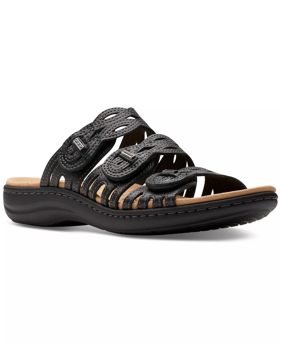 Clarks Laurieann Ruby Scalloped Twist Strap Slide Sandals