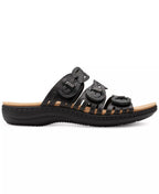 Clarks Laurieann Ruby Scalloped Twist Strap Slide Sandals