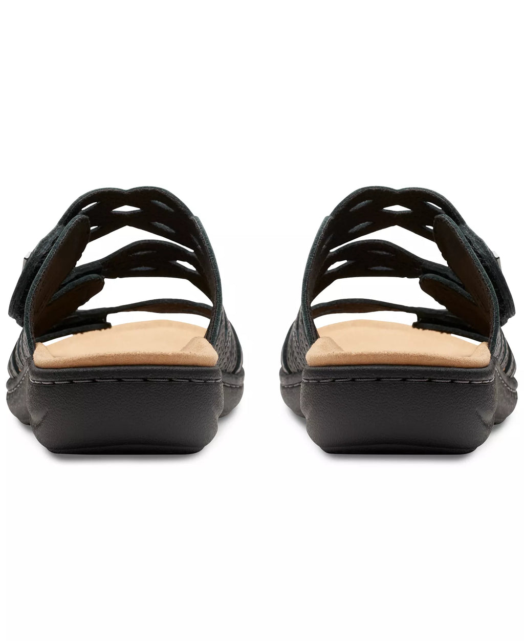 Clarks Laurieann Ruby Scalloped Twist Strap Slide Sandals