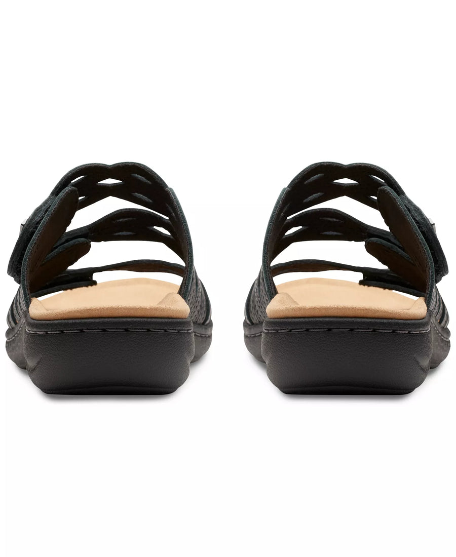 Clarks Laurieann Ruby Scalloped Twist Strap Slide Sandals