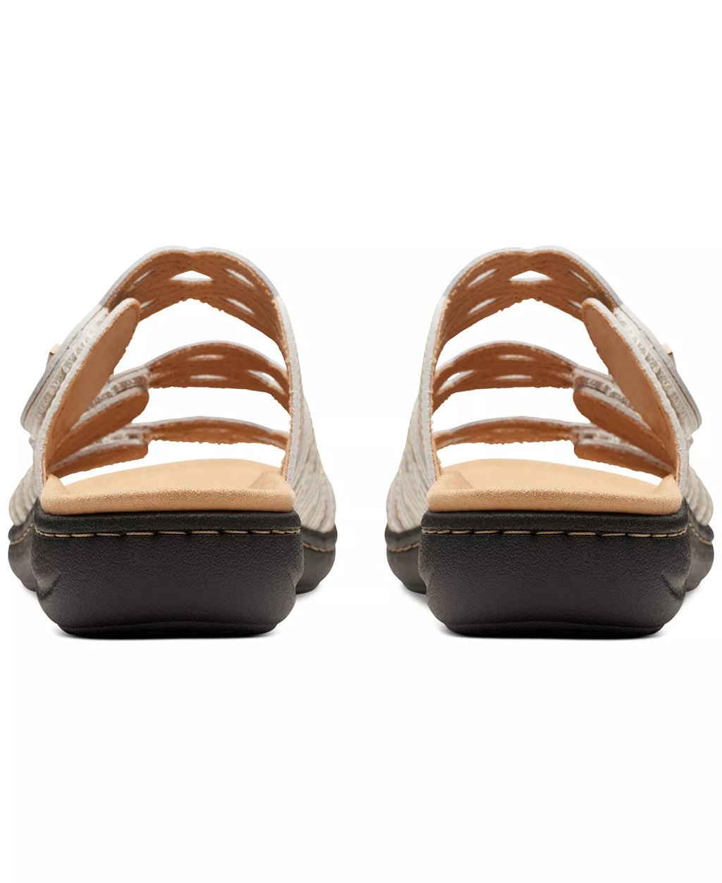 Clarks Laurieann Ruby Scalloped Twist Strap Slide Sandals