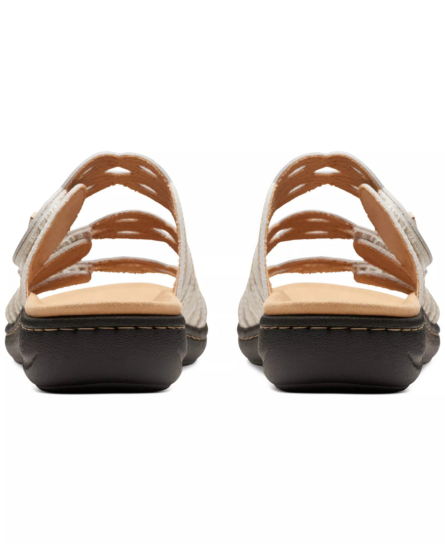 Clarks Laurieann Ruby Scalloped Twist Strap Slide Sandals