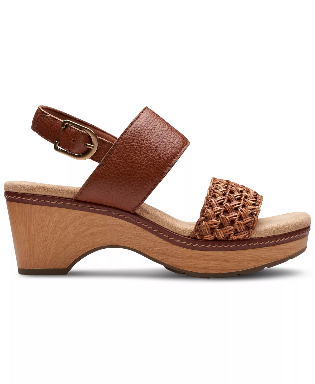 Clarks Seannah Step Woven Strap Clog-Style Platform Sandals 