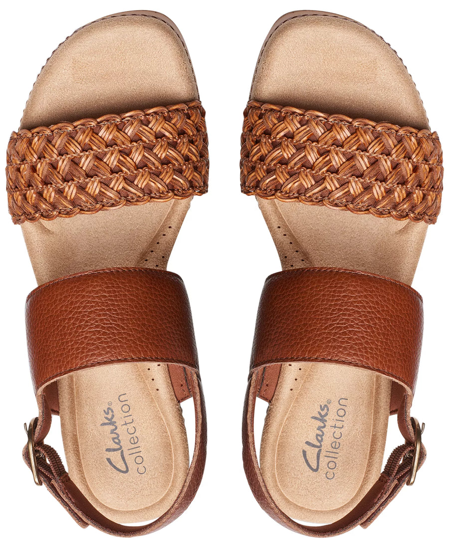 Clarks Seannah Step Woven Strap Clog-Style Platform Sandals 