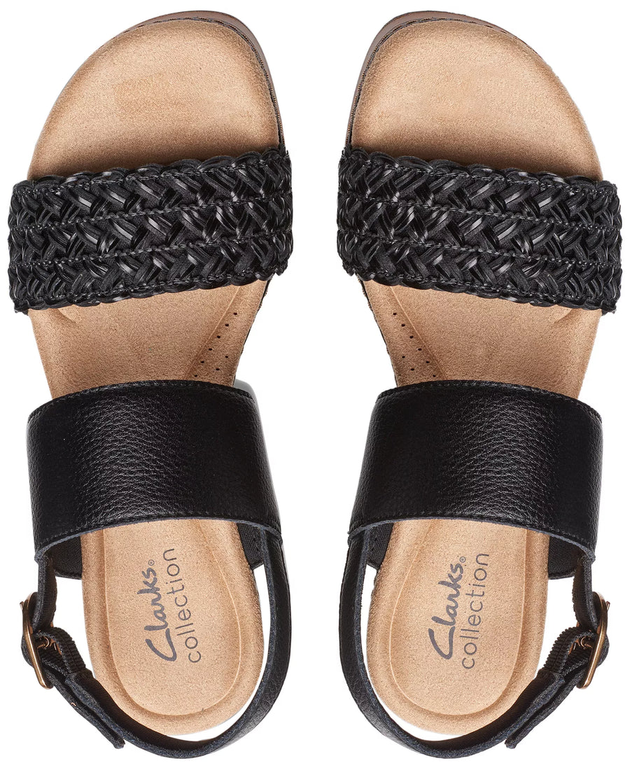 Clarks Seannah Step Woven Strap Clog-Style Platform Sandals 