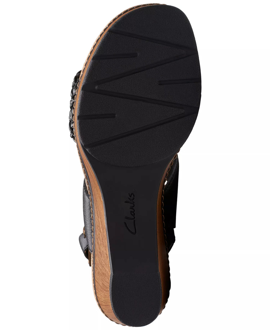 Clarks Seannah Step Woven Strap Clog-Style Platform Sandals 