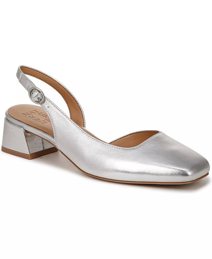 Naturalizer Women's Jayla Mid-Heel Square Toe Slingback Pumps