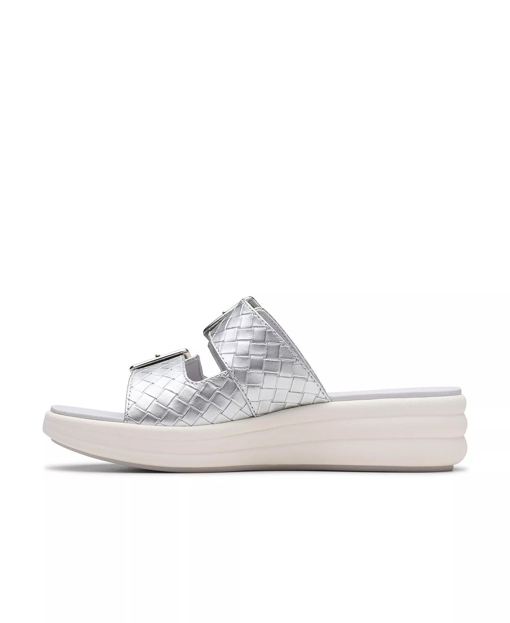 Clarks Women's Drift Buckle Slip-On Slide Wedge Sandals