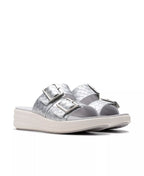 Clarks Women's Drift Buckle Slip-On Slide Wedge Sandals