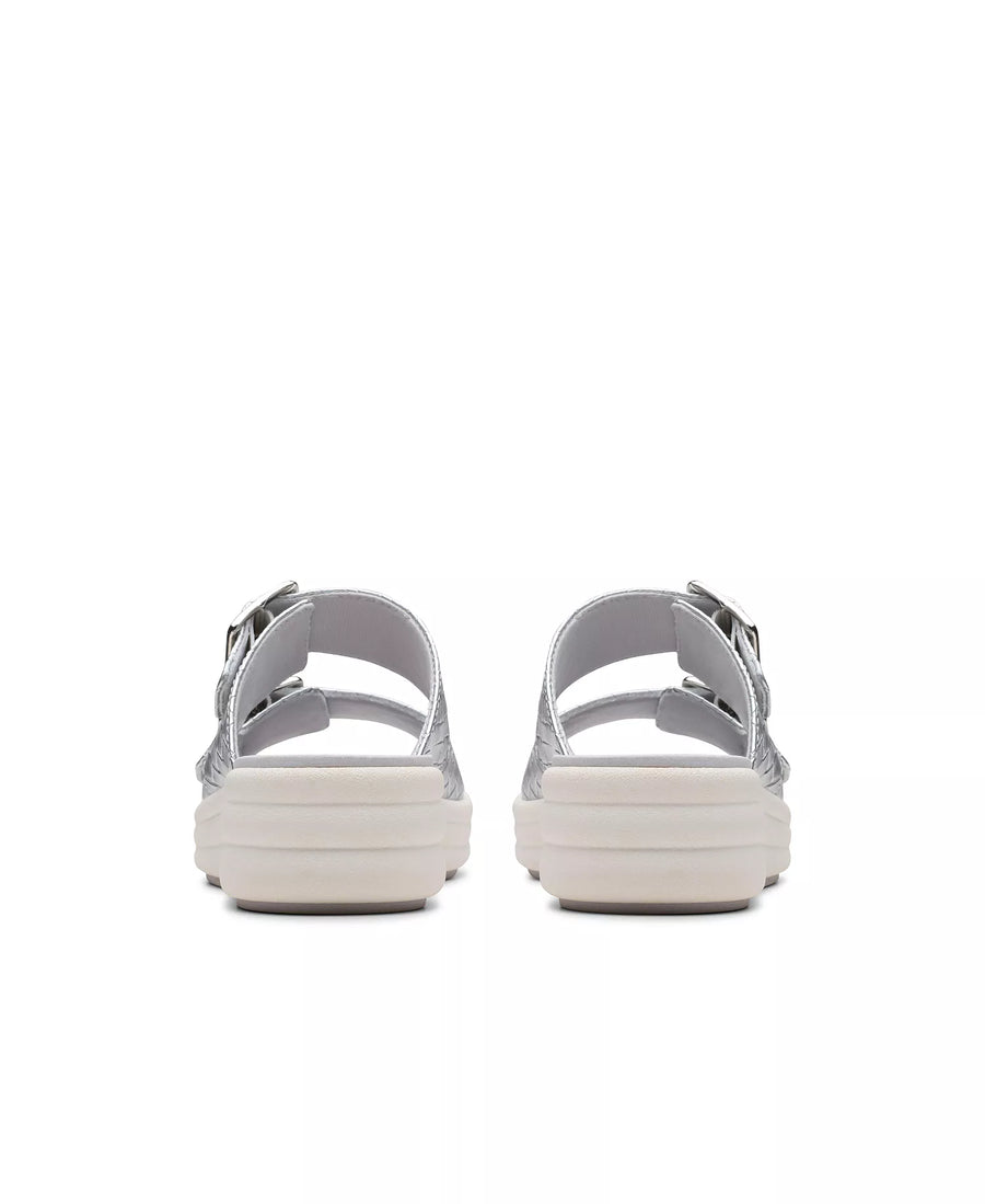 Clarks Women's Drift Buckle Slip-On Slide Wedge Sandals