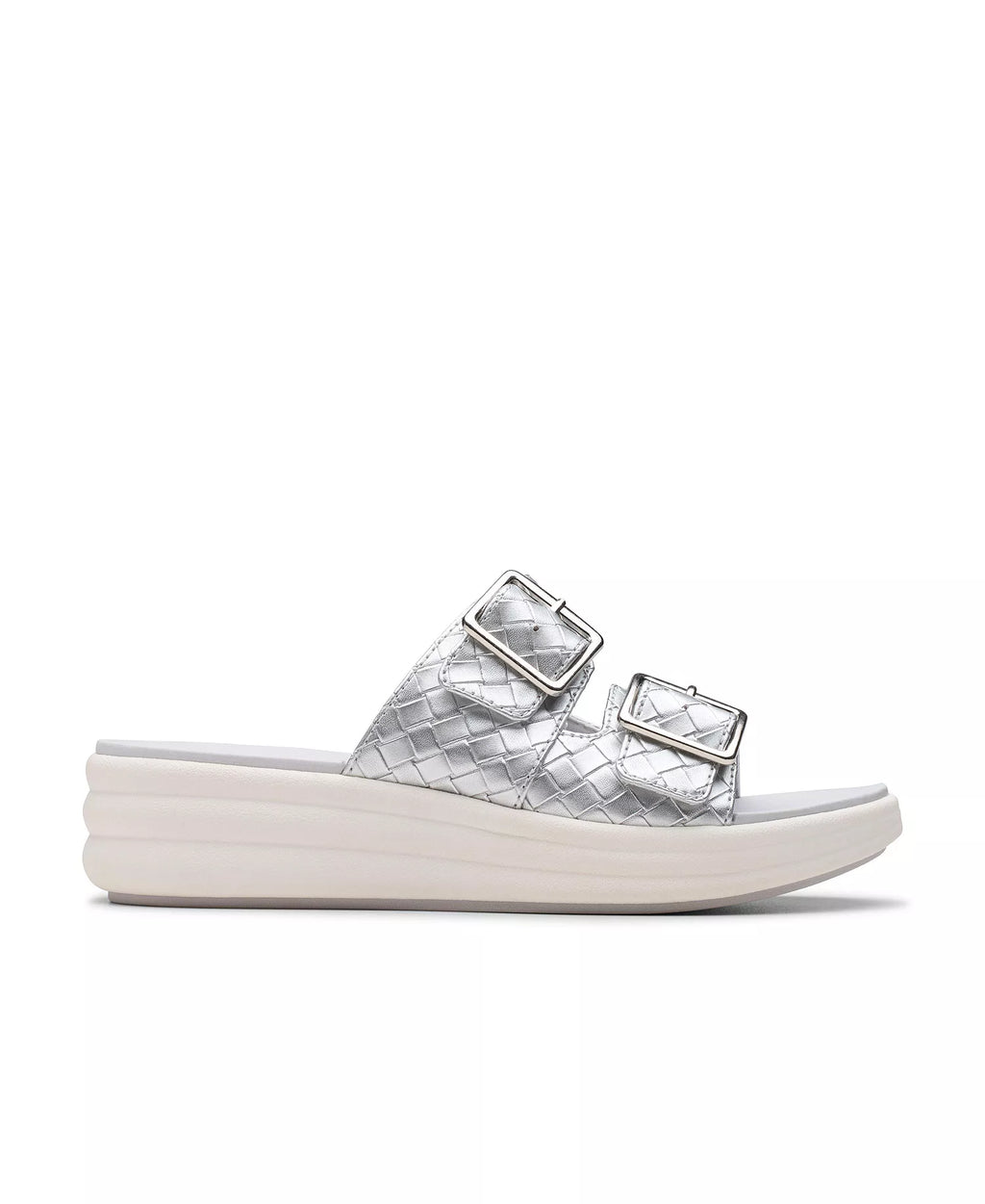 Clarks Women's Drift Buckle Slip-On Slide Wedge Sandals