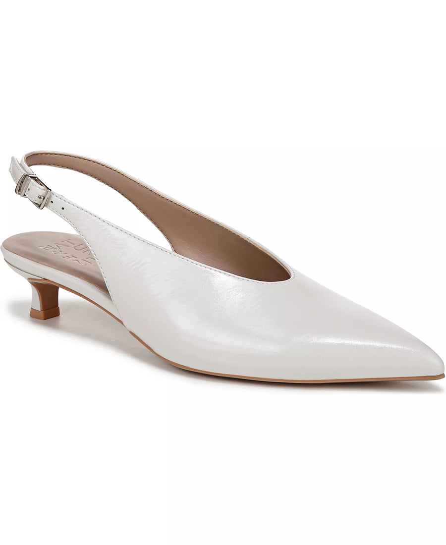 Naturalizer Women's Nicolette Pointed Toe Kitten Heel Slingback Pumps