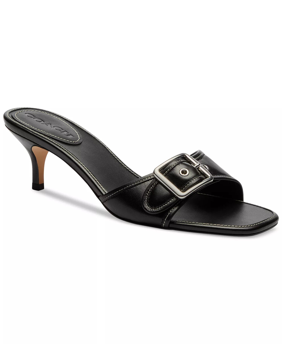 Coach Women's Margot Slip-On Kitten Heel Sandals