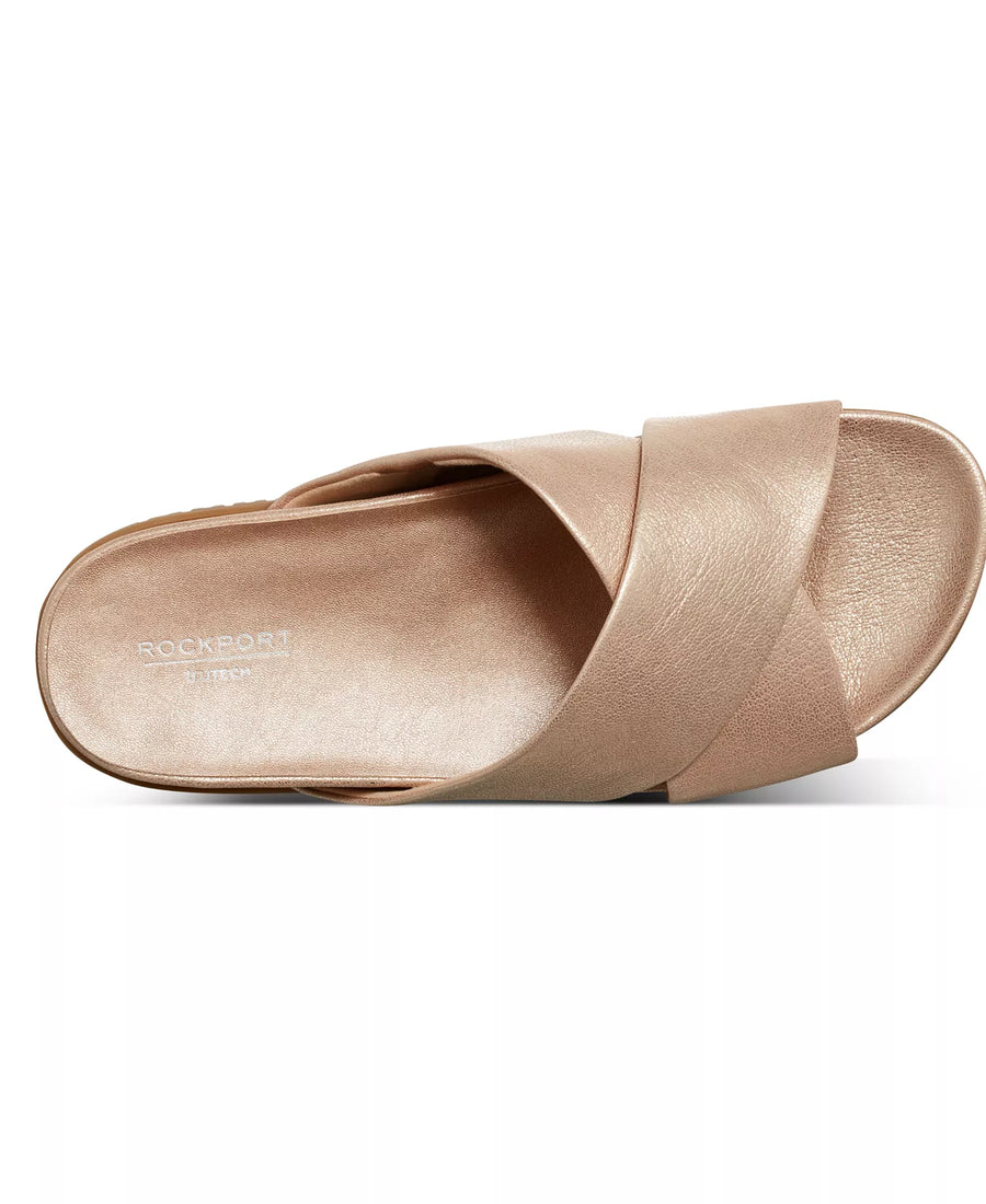 Rockport Women's Leia Crisscross Flat Footbed Sandals