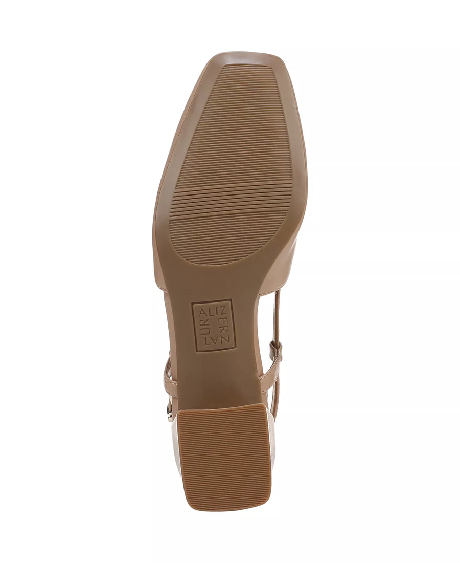 Naturalizer Women's Harper Block Heel Square Toe Slingback Pumps