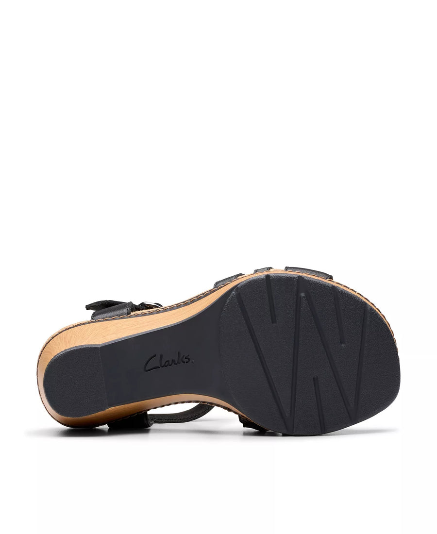 Clarks Seannah Madi Clog-Style Wedge T-Strap Sandals