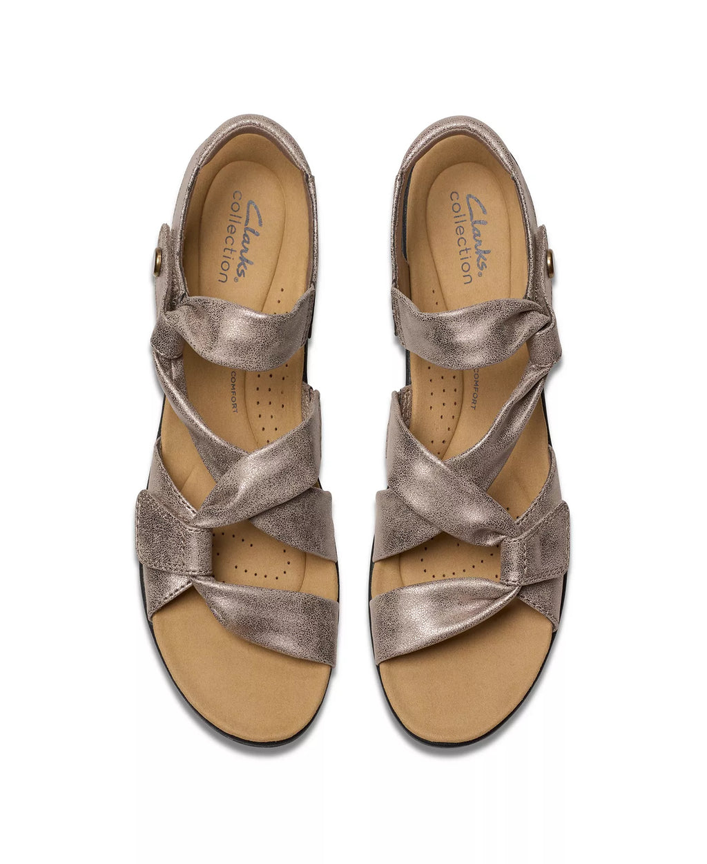 Clarks Collection Women's Laurieann Bell Round Toe Flat Sandals