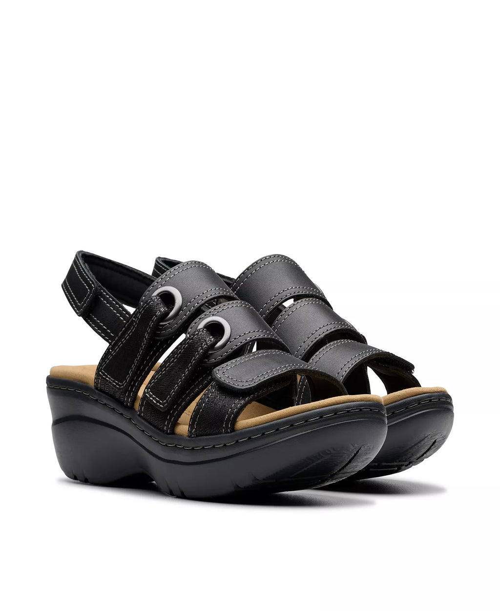 Clarks Merliah2 Bali Wedge Leather Casual Sandals