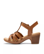 Clarks Emily2 Rose Leather Block Heel Sandals