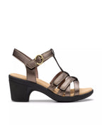 Clarks Emily2 Rose Leather Block Heel Sandals