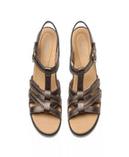 Clarks Emily2 Rose Leather Block Heel Sandals
