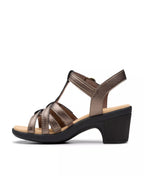 Clarks Emily2 Rose Leather Block Heel Sandals