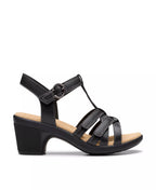 Clarks Emily2 Rose Leather Block Heel Sandals