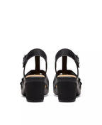 Clarks Emily2 Rose Leather Block Heel Sandals